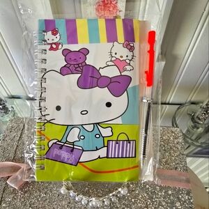 NWT Hello Kitty Spiral Notebook with Pen